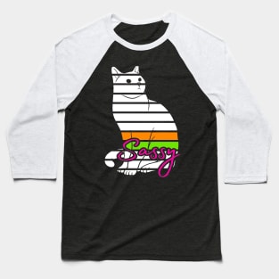 Sassy Cat Baseball T-Shirt